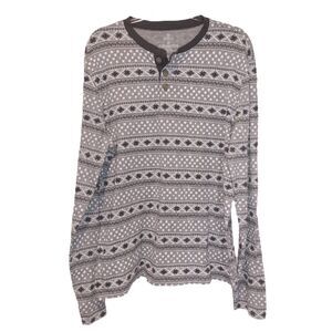 Honest Baby Clothing Mens Long Sleeve Nordic Henley Size XL